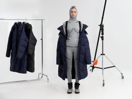 Пуховик унисекс Kapsula, черный Пуховик унисекс Kapsula, черный