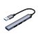 USB-хаб USB-A 3.0 + 2xUSB-A 2.0 + USB-C, серый, Deppa