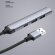 USB-хаб USB-A 3.0 + 2xUSB-A 2.0 + USB-C, серый, Deppa
