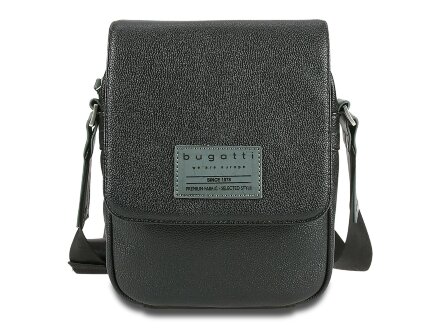 Сумка наплечная BUGATTI Moto D, чёрная, полиуретан, 18х6х25 см, 2 л Сумка наплечная BUGATTI Moto D, чёрная, полиуретан, 18х6х25 см, 2 л