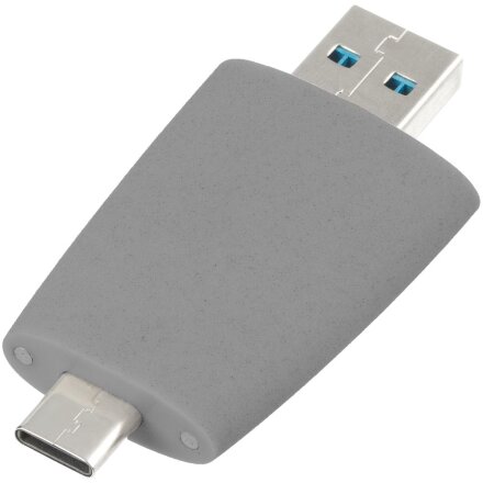 Флешка Pebble Type-C, USB 3.0, серая, 16 Гб Флешка Pebble Type-C, USB 3.0, серая, 16 Гб