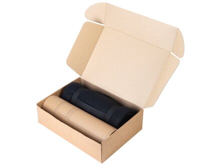 Подарочный набор с термосом и пледом Serenity, черный Подарочный набор с термосом и пледом Serenity, черный