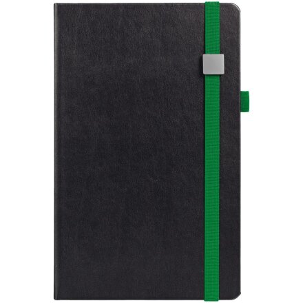 Ежедневник Ton Metal, недатированный, черный с зеленым Ежедневник Ton Metal, недатированный, черный с зеленым