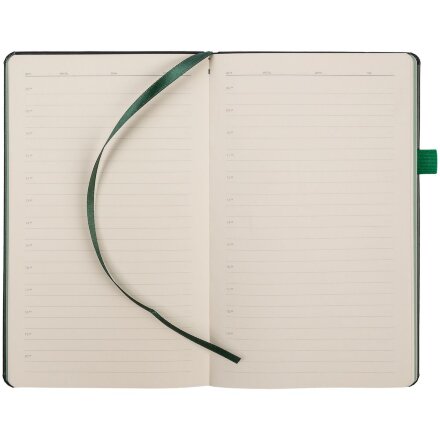 Ежедневник Ton Metal, недатированный, черный с зеленым Ежедневник Ton Metal, недатированный, черный с зеленым