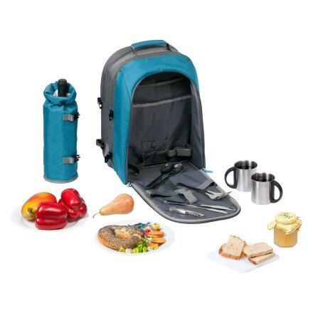 Набор для пикника Fridag на 2 персоны, серый с голубым Набор для пикника Fridag на 2 персоны, серый с голубым