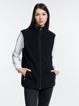 Жилет флисовый унисекс Nesse, черный Жилет флисовый унисекс Nesse, черный