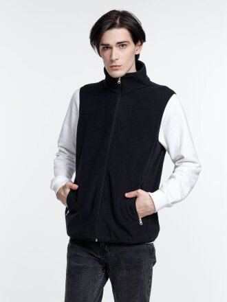 Жилет флисовый унисекс Nesse, черный Жилет флисовый унисекс Nesse, черный