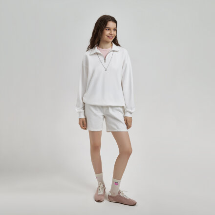 Толстовка на молнии унисекс Флоу (Flow), белая, размер 5XL/6XL