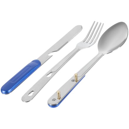 Набор походных столовых приборов Campsite, синий Набор походных столовых приборов Campsite, синий