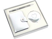 Набор Чувства: шариковая ручка, зеркало, визитница, серебристый (Р) Набор Чувства: шариковая ручка, зеркало, визитница, серебристый (Р)