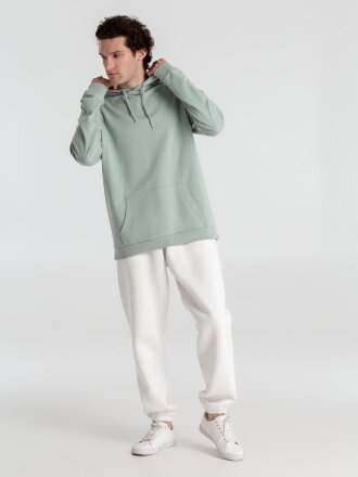 Толстовка с капюшоном унисекс Hoodie, серо-зеленая Толстовка с капюшоном унисекс Hoodie, серо-зеленая