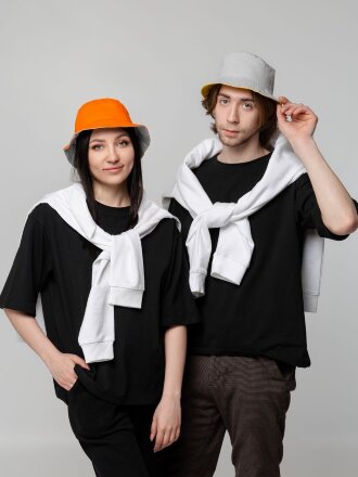 Панама Summer двусторонняя, оранжевая с серым Панама Summer двусторонняя, оранжевая с серым