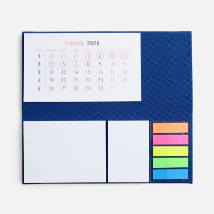 Календарь настольный Grade, синий Календарь настольный Grade, синий