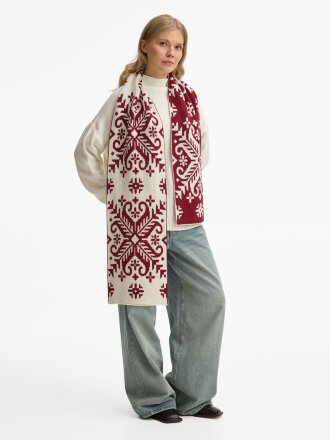 Шарф Wintertude L, красный с белым Шарф Wintertude L, красный с белым