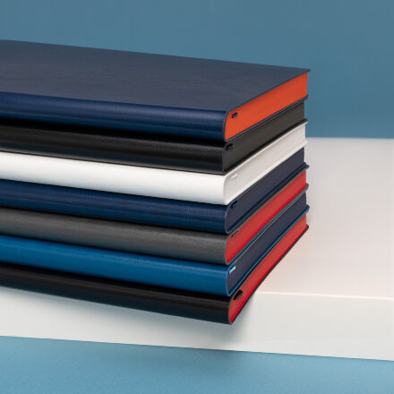 Ежедневник River side недатированный, черный/красный (с упаковкой, со стикерами)