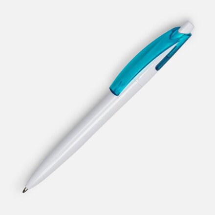 Ручка шариковая Bento, белая с голубым Ручка шариковая Bento, белая с голубым