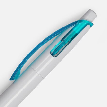 Ручка шариковая Bento, белая с голубым Ручка шариковая Bento, белая с голубым