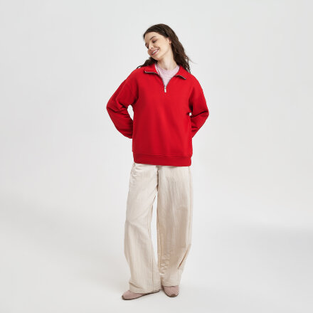 Толстовка на молнии унисекс Флоу (Flow), красная, размер 5XL/6XL