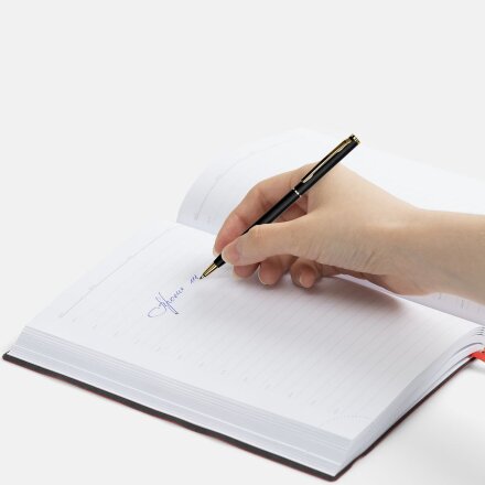 Ручка шариковая Hotel Gold, ver.2, матовая черная Ручка шариковая Hotel Gold, ver.2, матовая черная