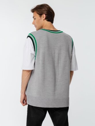 Жилет оверсайз унисекс Cornell в сумке, светло-серый Жилет оверсайз унисекс Cornell в сумке, светло-серый