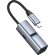 USB-хаб 3 в 1 USB-C - USB-A3.0 + USB-C PD100Вт + HDMI, серый, Deppa USB-хаб 3 в 1 USB-C - USB-A3.0 + USB-C PD100Вт + HDMI, серый, Deppa