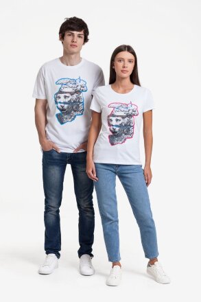 Футболка женская «Смотри вглубь», белая Футболка женская «Смотри вглубь», белая