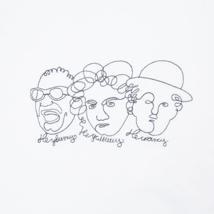 Свитшот «Три автора», белый Свитшот «Три автора», белый