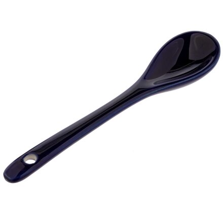 Кружка-хамелеон Melty с ложкой, черная с синим Кружка-хамелеон Melty с ложкой, черная с синим