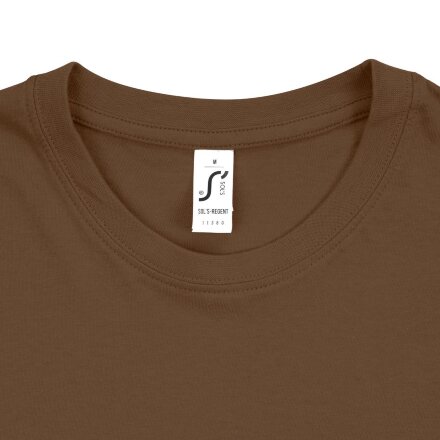 Футболка унисекс Regent 150, коричневая Футболка унисекс Regent 150, коричневая
