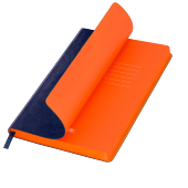 Ежедневник River side недатированный, синий/оранжевый (с упаковкой, со стикерами)