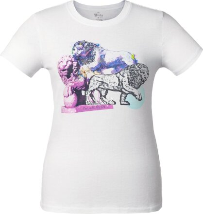 Футболка LionMe, женская, белая Футболка LionMe, женская, белая