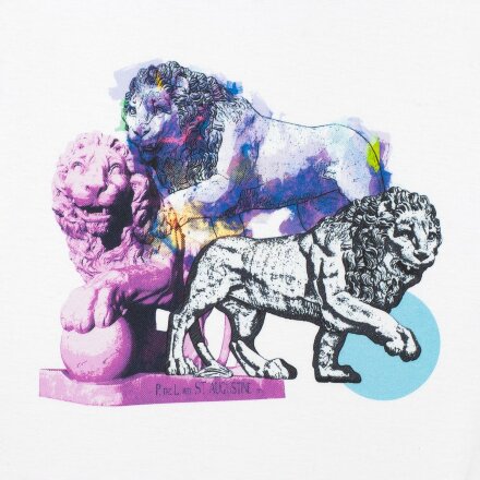 Футболка LionMe, женская, белая Футболка LionMe, женская, белая