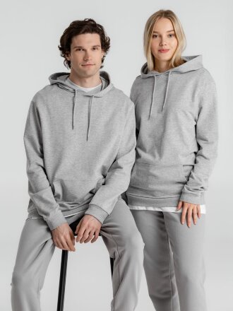 Толстовка с капюшоном унисекс Hoodie, серый меланж Толстовка с капюшоном унисекс Hoodie, серый меланж