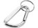 Timor брелок с карабином из переработанного алюминия, сертифицированного по стандарту RCS - Серебристый