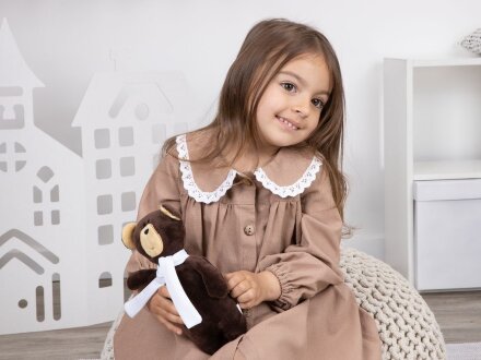 Мягкая игрушка Beastie Toys, мишка с белым шарфом Мягкая игрушка Beastie Toys, мишка с белым шарфом