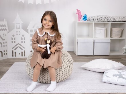 Мягкая игрушка Beastie Toys, мишка с белым шарфом Мягкая игрушка Beastie Toys, мишка с белым шарфом