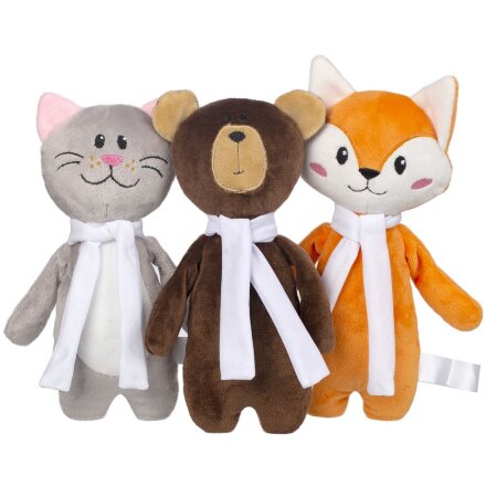 Мягкая игрушка Beastie Toys, мишка с белым шарфом Мягкая игрушка Beastie Toys, мишка с белым шарфом