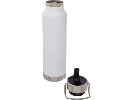 Спортивная бутылка Thor объемом 750 мл с медной обшивкой и вакуумной изоляцией, белый