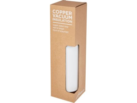 Спортивная бутылка Thor объемом 750 мл с медной обшивкой и вакуумной изоляцией, белый