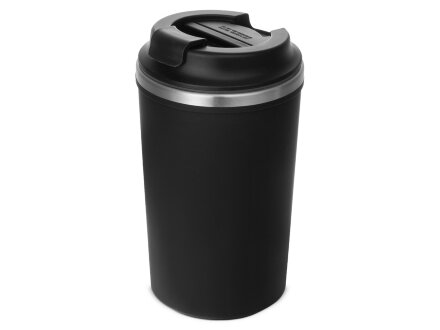 Герметичная термокружка на присоске Kick, 350 мл, черный Герметичная термокружка на присоске Kick, 350 мл, черный