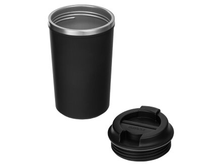 Герметичная термокружка на присоске Kick, 350 мл, черный Герметичная термокружка на присоске Kick, 350 мл, черный