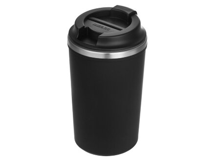 Герметичная термокружка на присоске Kick, 350 мл, черный Герметичная термокружка на присоске Kick, 350 мл, черный