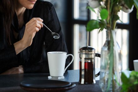 Кружка Select, белая с серебристой отводкой Кружка Select, белая с серебристой отводкой