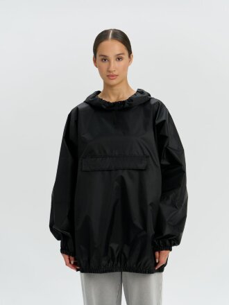 Дождевик-анорак Alatau, укороченный, черный, единый размер Дождевик-анорак Alatau, укороченный, черный, единый размер