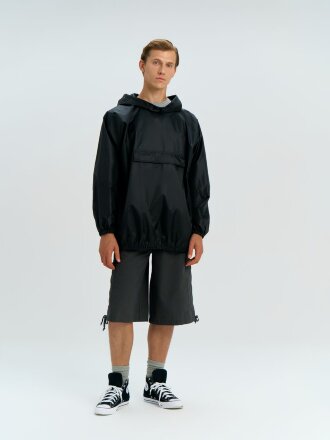 Дождевик-анорак Alatau, укороченный, черный, единый размер Дождевик-анорак Alatau, укороченный, черный, единый размер