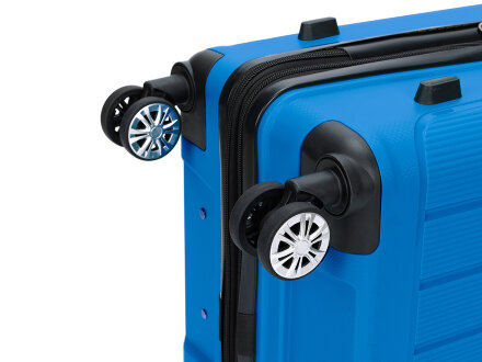 Чемодан TORBER В Отпуск, ярко-синий, полипропилен, 65,5 х 43,5 х 26 см, 62 л