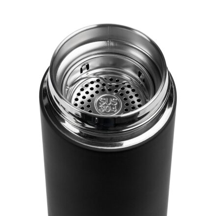 Термос с ситечком Percola, черный Термос с ситечком Percola, черный