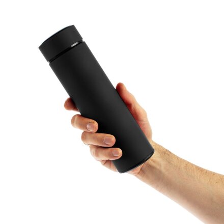 Термос с ситечком Percola, черный Термос с ситечком Percola, черный