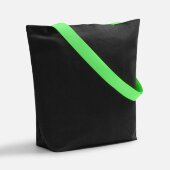 Шопер B5, черный с широкими зелеными ручками Шопер B5, черный с широкими зелеными ручками
