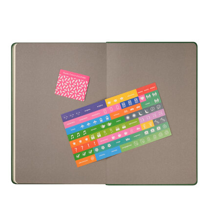 Ежедневник Rain недатированный, зеленый